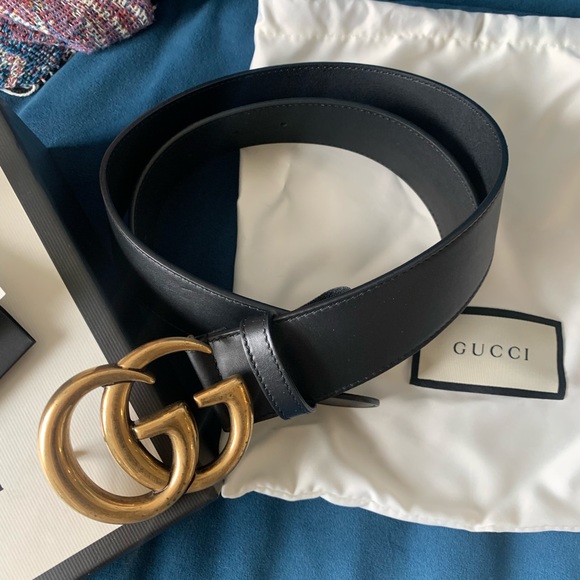 Authentic Gucci Wide Leather Belt 